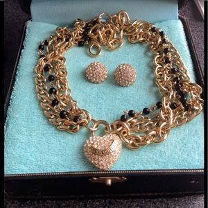 Juicy Couture Necklace & Ear Rings